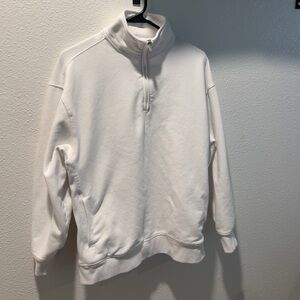 White Athleta sweatshirt